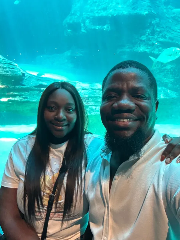 Couple at an aquarium