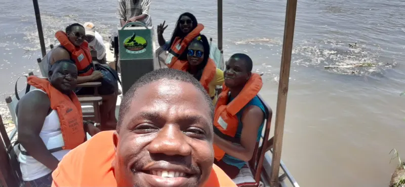 Group on a Zambezi boat safari